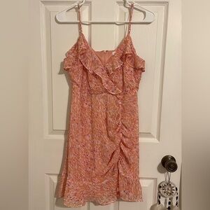 Minidress with ruffle detail and adjustable straps